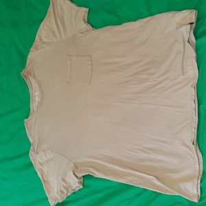 Hurley Loose Fit Pocket Tshirt Size XL Tan
